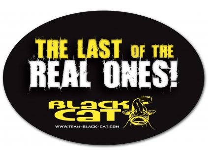 8808 samolepka black cat oval real ones 14 5cm x 9 5cm