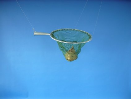 Dobeš - keser zinkovaný, kulatý  45 cm/ výplet PAD 15×15/2,0 mm zelená