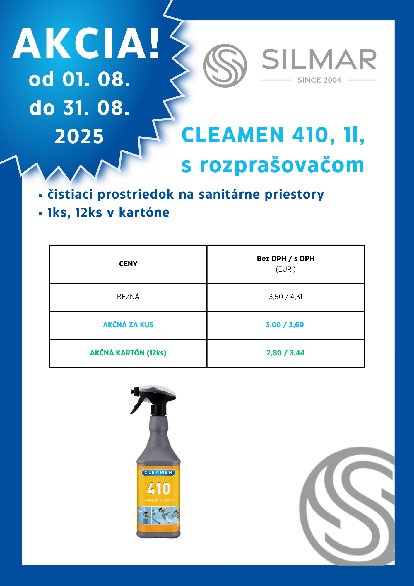 Čistič na sanitárne priestory CLEAMEN 410 1l