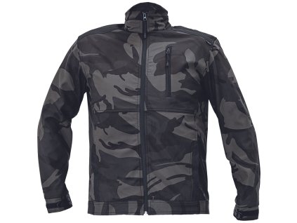 Bunda CRAMBE, kamufláž, softshell (Veľkosť L, Farba Maskáč zelený)