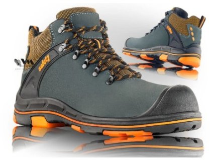 Obuv PORTO, S3L FO HRO SR, členok (Veľkosť 42, Farba Šedá)