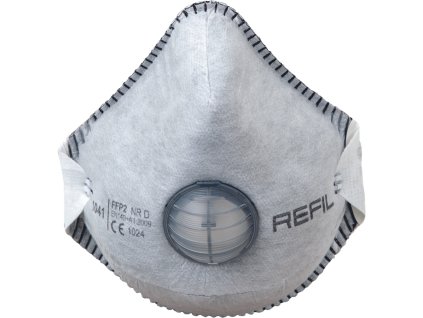 Respirátor REFIL 1041, tvarovaný, s ventilom a uhlím, FFP2