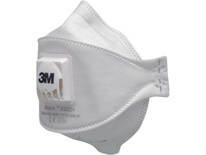 Respirátor 3M AURA, 9332+, skladaný, s ventilom, FFP3
