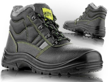 Obuv STOCKHOLM, S3 FO SR, zimná, členok (Veľkosť 50, Farba Čierna)