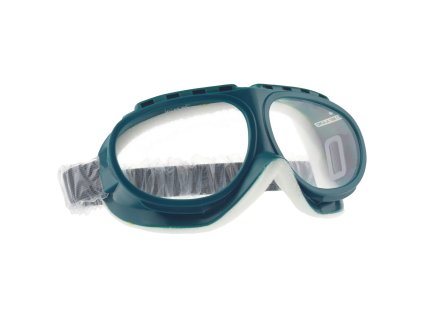 Okuliare BE 7 / PC, UV, číre, nepriamo ventilované, zelené