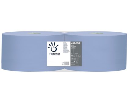 Utierka priemyselná PAPERNET Triomini, 3vr., 360m, modrá, 2ks/bal.