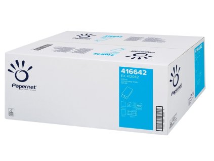 Utierka skladaná V PAPERNET Special, 2vr., 23x24cm, 3990ks/kt, biela