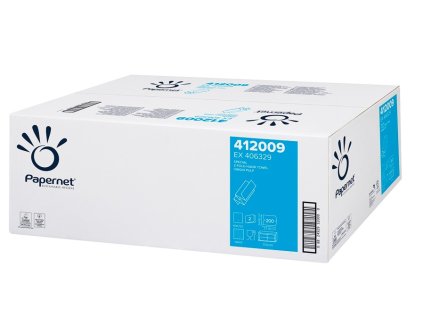 Utierka skladaná ZZ PAPERNET Virgin, 2vr., 24x22cm, 4000ks/kt, biela