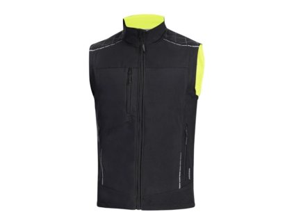 Vesta VISION, softshell, zimná (Veľkosť M, Farba Čierna / žltá HV)