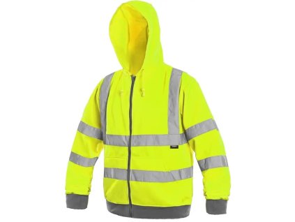 Mikina FROME HV, s kapucňou (Veľkosť S, Farba Žltá HV)