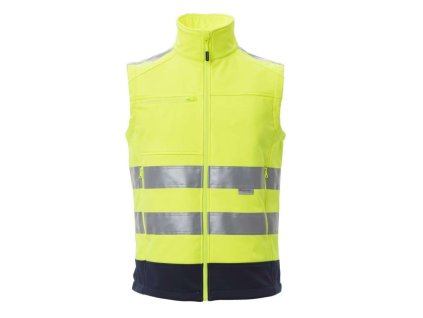 Vesta TRAFFIC HV, softshell (Veľkosť XL, Farba Oranžová HV / tmavomodrá)