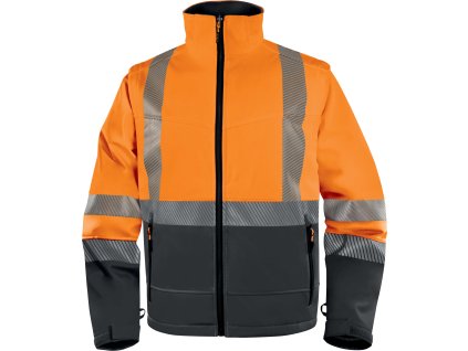 Bunda FAST HV, 2v1, softshell (Veľkosť S, Farba Žltá HV / tmavosivá)