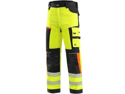 Nohavice BENSON HV, do pása (Veľkosť 48, Farba Žltá HV / čierna)