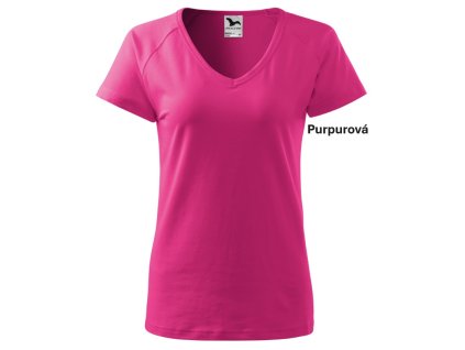 Tričko DREAM, krátky rukáv, dámske (Veľkosť L, Farba Fialová)