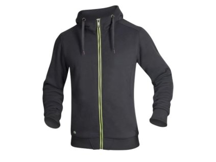 Mikina M003, s kapucňou (Veľkosť L, Farba Čierna / žltá HV)