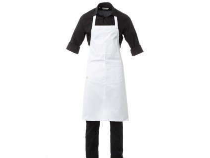 Zástera BOUTIQUE, s náprsenkou (Farba Biela)