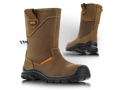 Čižmy EDINBURGH, S3 CI, celokožené (Veľkosť 44, Farba Hnedá)