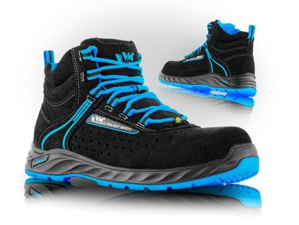 Obuv QUEBEC, S1P ESD, členok (Veľkosť 43, Farba Čierna)