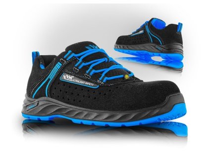 Obuv CAROLINA, S1P ESD, poltopánka (Veľkosť 43, Farba Čierna)