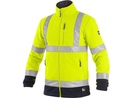 Mikina PRESTON HV, fleece (Veľkosť L, Farba Žltá HV)