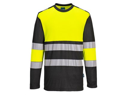 Tričko PW312 HV, dlhý rukáv (Veľkosť S, Farba Oranžová HV / čierna)