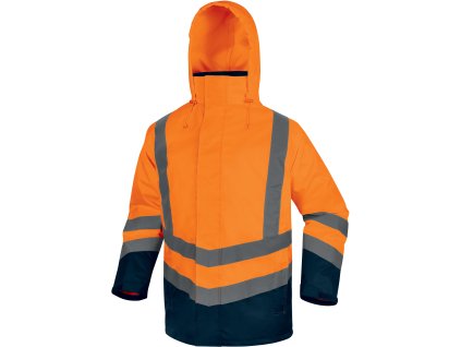 Bunda OPTIMUM3 HV, 5v1, zimná parka (Veľkosť L, Farba Oranžová HV / tmavomodrá)