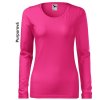 Tričko SLIM, dlhý rukáv, dámske (Veľkosť L, Farba Purpurová)