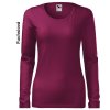 Tričko SLIM, dlhý rukáv, dámske (Veľkosť L, Farba Purpurová)