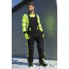 Nohavice NEON HV, na traky, zimné (Veľkosť S, Farba Čierna / žltá HV)