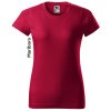 Tričko BASIC, krátky rukáv, dámske (Veľkosť L, Farba Marlboro červená)