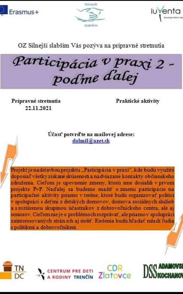 Pozvánka na Participáciu v praxi 2