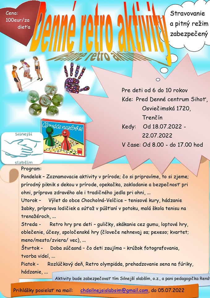 Denné retro letné aktivity