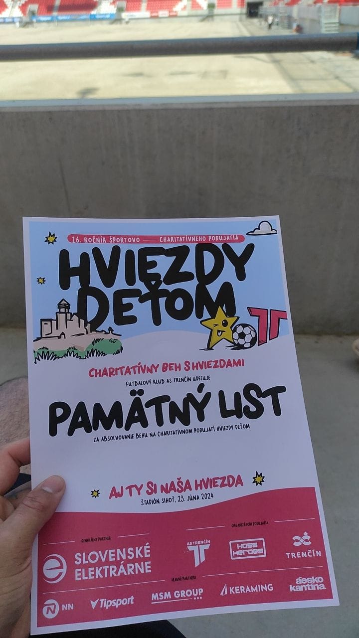 Hviezdy deťom 2024 charitatívny beh