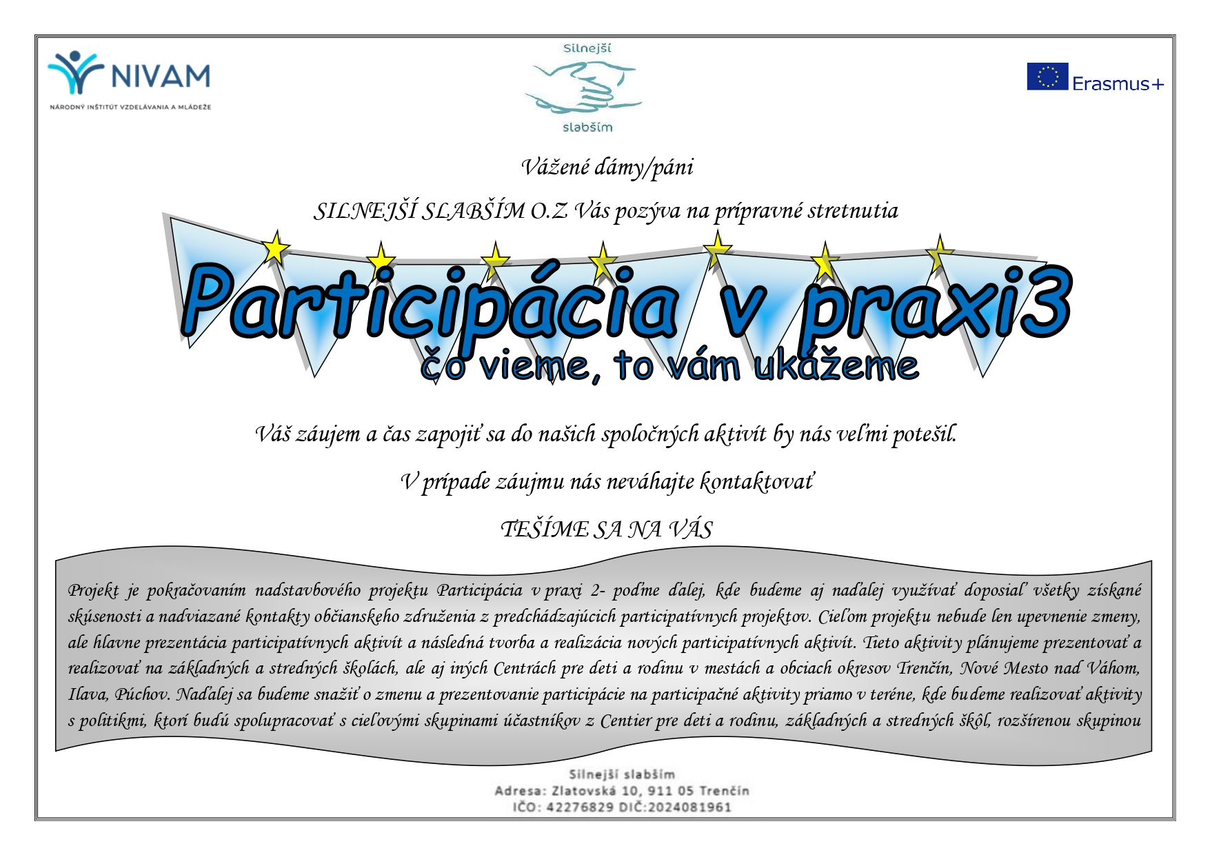 Participácia v praxi 3 - čo vieme, to Vám ukážeme