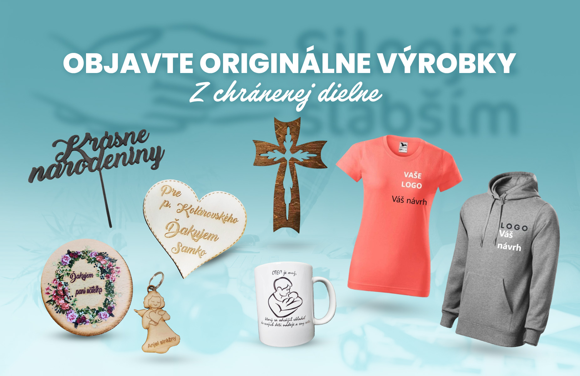 Chránená dielňa. oblečenie s potlačou