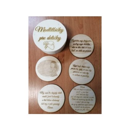 Gravírovaný box - modlitbičky pre detičky