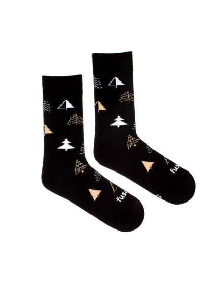 bavlnene ponozky fusakle stromcek v zime