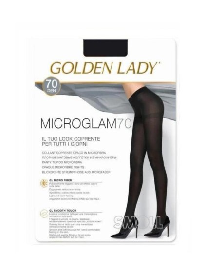 Mikrovláknové pančuchy Golden Lady Microglam 70 DEN (Farba Čierna, Veľkosť 2/S)