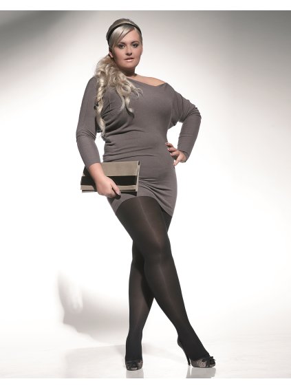 Women's plusize tights AMY 60DEN Adrian (Farba Čokoládová, Veľkosť 3/M)