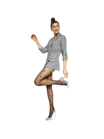 Dámske vzorované pančuchy ESTRELLA 20DEN Adrian (Farba Nero, Veľkosť 2/S)