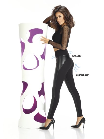 Dámske zoštíhľujúce legíny SPENCER 200DEN BasBleu (Farba Čierna, Veľkosť M)