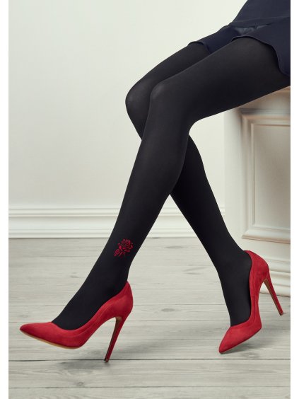 Dámske vzorované pančuchy GUCCI G33 100DEN Marilyn (Farba Čierna, Veľkosť 45323.0)
