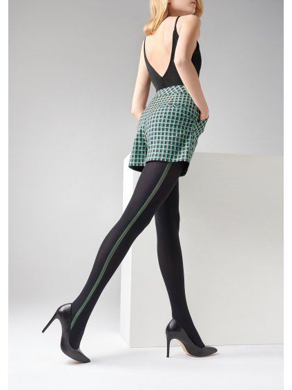 Dámske vzorované pančuchy ALLURE N24 60DEN Marilyn (Farba Čierna, Veľkosť 45323.0)