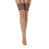 Pančuchy s čipkou a s otvoreným klinom Intimo Noir 20