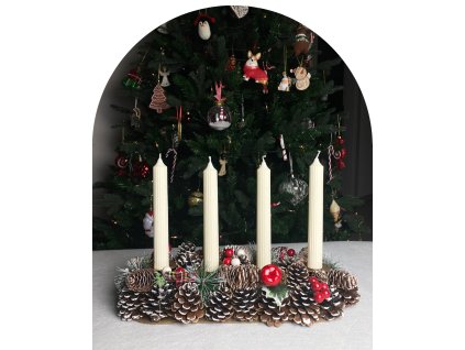 nizka rebrovana sviecka advent silue