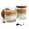 iced coffee sviecka v skle silue vonne sviecky