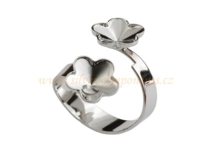 bizuterni prsten 2 kytky