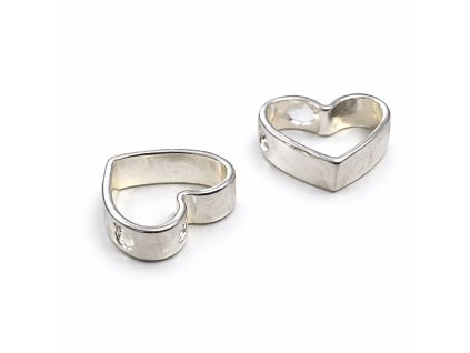 korálek srdce na koso