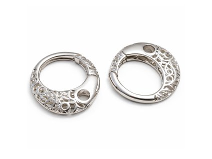 Karabinka filigránová kulatá MAXI Ag 925