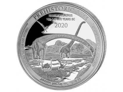 congo 2020 mamenchisaurus silber 1 oz v